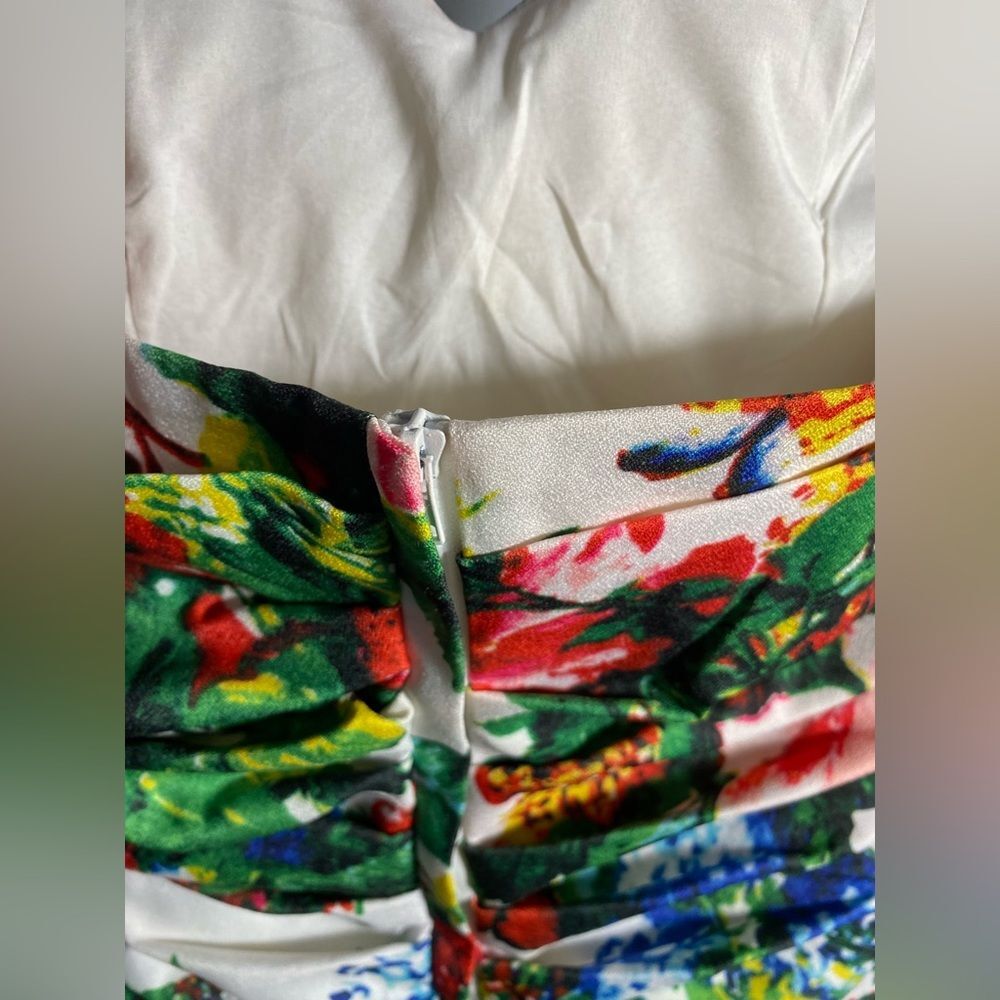 Widelia Retro Floral Sweetheart Halter Neck Midi Dress EUC - Picture 4 of 12